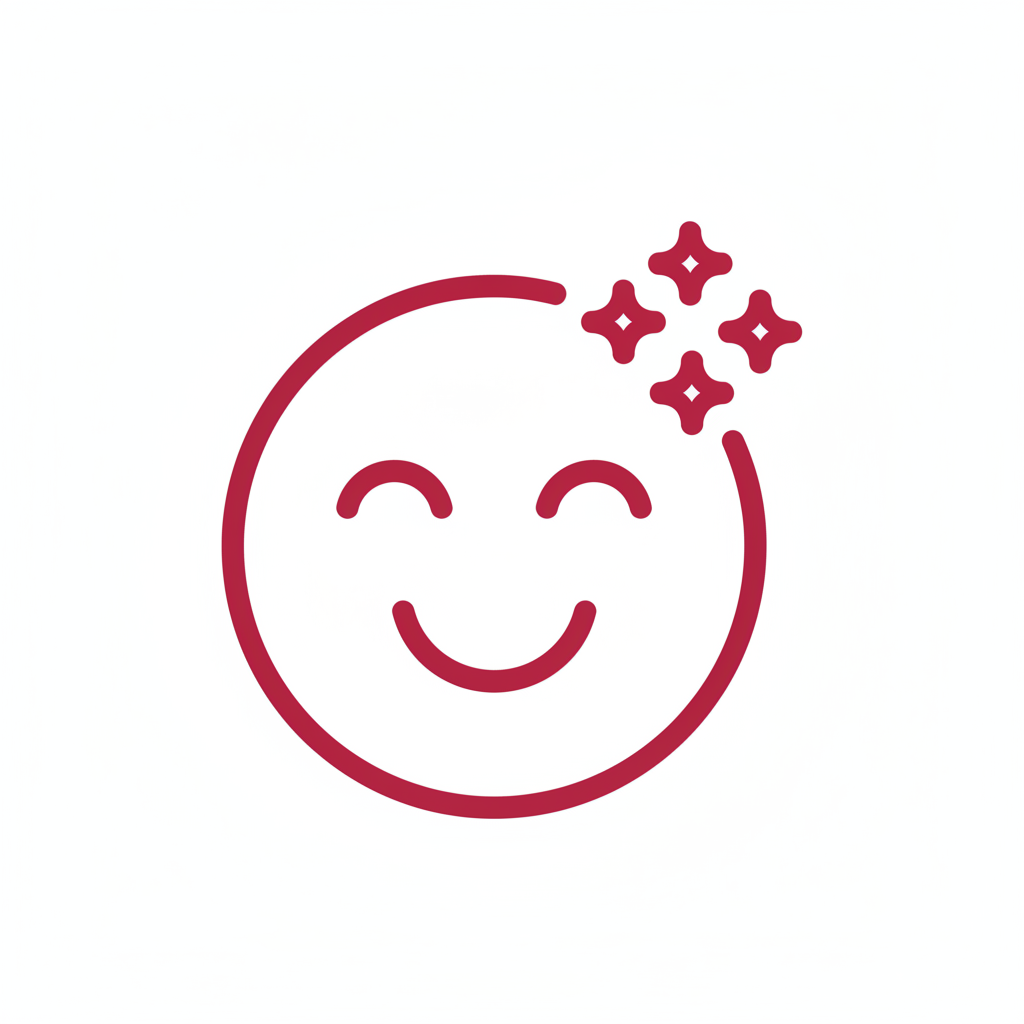 Happy face with spark